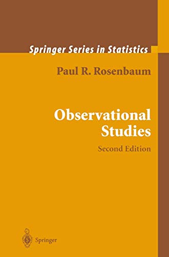 Imagen de archivo de Observational Studies (Springer Series in Statistics) a la venta por HPB-Red