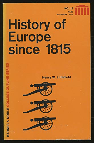 9780389000501: History of Europe: Since 1815 v. 2
