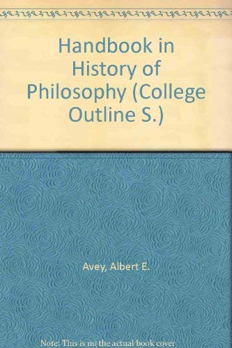 9780389000907: Handbook in History of Philosophy