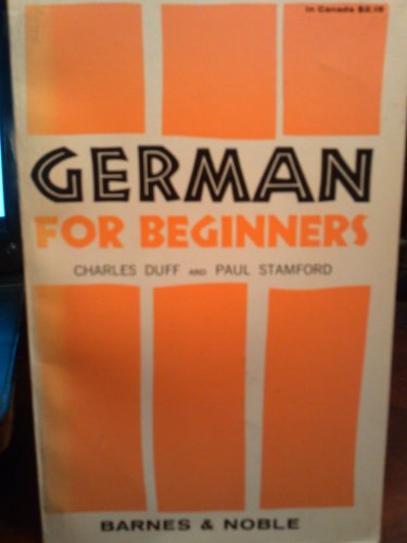 Stock image for GERMAN FOR BEGINNERS for sale by Better World Books