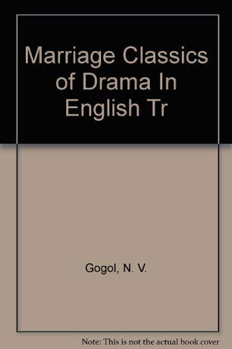 Beispielbild fr Marriage Classics of Drama In English Tr zum Verkauf von Irish Booksellers