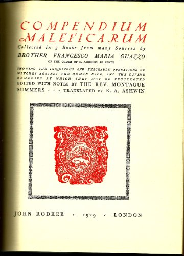 9780389040385: Compendium Maleficarum