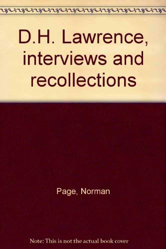 Stock image for D.H. Lawrence, interviews and recollections for sale by Half Price Books Inc.