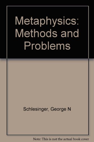 9780389203810: Metaphysics: Methods and Problems