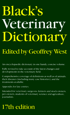 Beispielbild fr Black's Veterinary Dictionary zum Verkauf von Better World Books