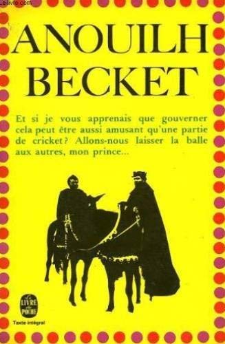 9780390033772: Becket, ou l'Honneur de Dieu