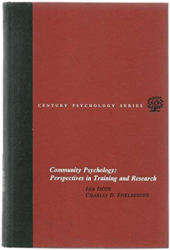 Stock image for Community Psychology : Perspectives in Training and Research for sale by Better World Books