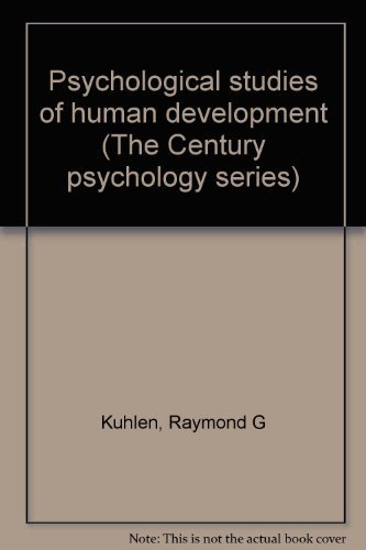 Stock image for Psychological Studies of Human Development for sale by Better World Books