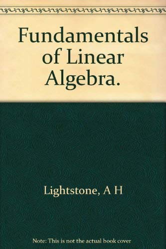 Beispielbild fr Fundamentals of linear algebra (Appleton-Century mathematics series) zum Verkauf von HPB-Red