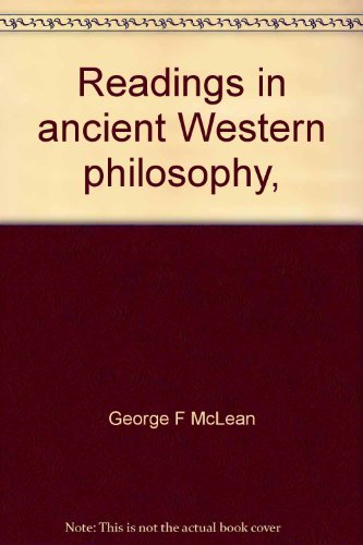 Imagen de archivo de Readings in Ancient Western Philosophy a la venta por Persephone's Books