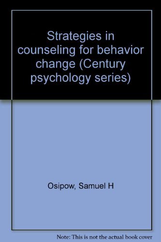 Beispielbild fr Strategies in Counseling for Behavior Change zum Verkauf von Better World Books