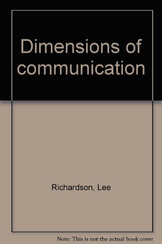 Imagen de archivo de Dimensions of Communication a la venta por Better World Books