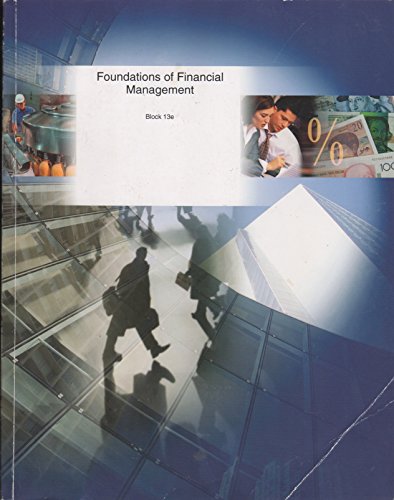9780390974716: Foundations of Financial Management, 13th Edition, Block 13e Custom