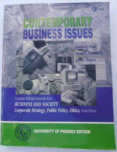 Imagen de archivo de Contemporary Business Issues a la venta por HPB-Red