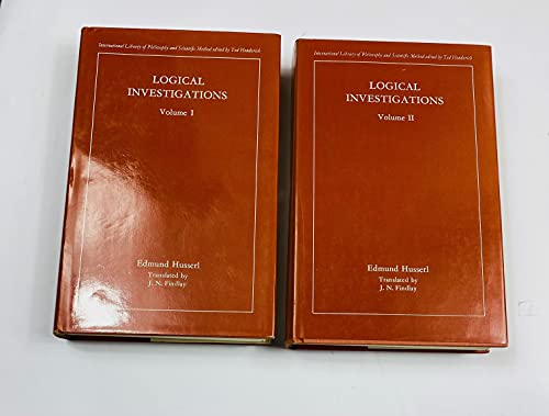 Logical Investigations. Volume 2. Translated by J.N. Findlay. - Husserl. Edmund