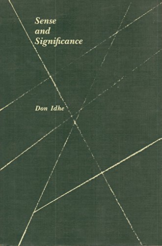 Imagen de archivo de Sense and significance (Duquesne studies. Philosophical series) a la venta por ThriftBooks-Atlanta