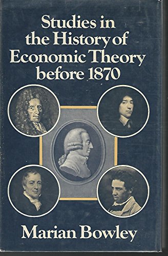 Beispielbild fr Studies in the History of Economic Theory Before 1870 zum Verkauf von Better World Books
