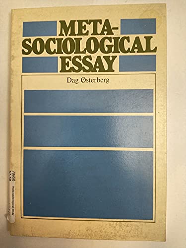 Beispielbild fr Meta-sociological essay zum Verkauf von Redux Books