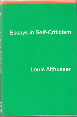 Essays in self-criticism (9780391006188) by Althusser, Louis