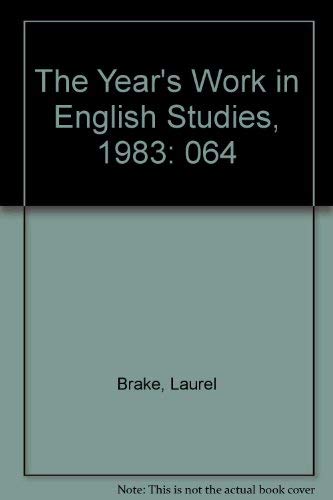 Beispielbild fr YWES, the Year's Work in English Studies Volume 64, 1983. zum Verkauf von Plurabelle Books Ltd