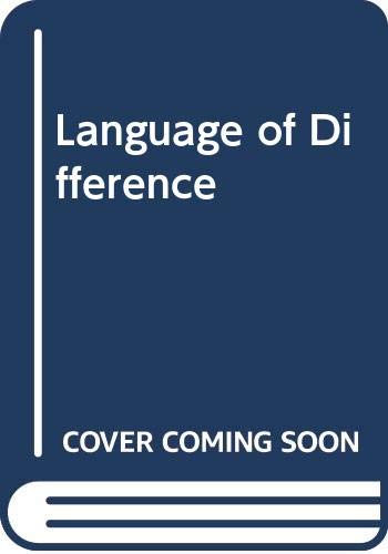 Beispielbild fr The language of difference (Contemporary studies in philosophy and the human sciences) zum Verkauf von Books From California