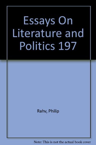 Imagen de archivo de Essays On Literature and Politics 197 a la venta por Better World Books