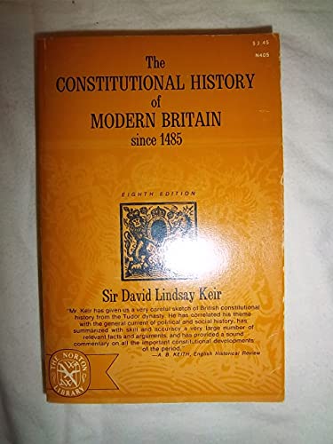 Imagen de archivo de The Constitutional History of Modern Britain Since 1485 a la venta por Ergodebooks