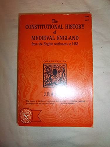 Stock image for Constitutional History of Medieval England from the English Settlement to 1485 for sale by HPB-Emerald