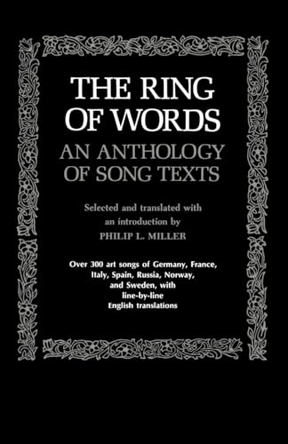 9780393006773: The Ring of Words: An Anthology of Song Texts (Norton Library (Paperback))