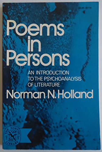 Beispielbild fr Poems in Persons : An Introduction to the Psychoanalysis of Literature zum Verkauf von HPB-Diamond