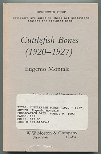 Beispielbild fr Cuttlefish Bones(1920-1927) zum Verkauf von Foxtrot Books