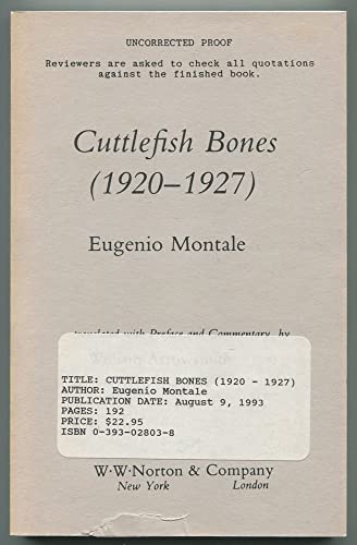 Imagen de archivo de Cuttlefish Bones(1920-1927) a la venta por Foxtrot Books