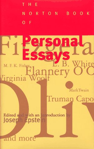 Beispielbild fr Norton Book of Personal Essays zum Verkauf von Better World Books