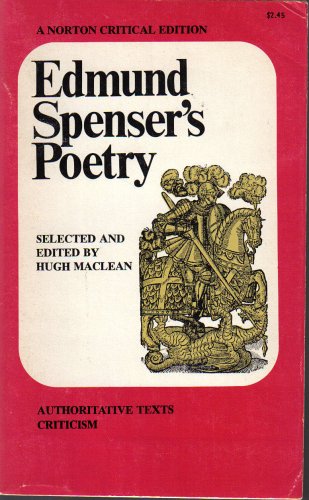 Beispielbild fr Edmund Spenser's Poetry / Authoritative Texts Criticism zum Verkauf von Better World Books