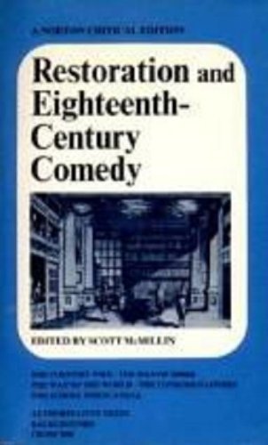 9780393043525: Restoration and Eighteenth-Century Comedy (Norton Critical Editions)