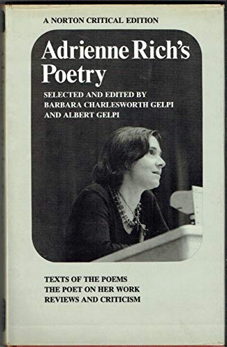 Imagen de archivo de Adrienne Rich's Poetry a la venta por Better World Books