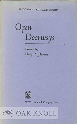 Open doorways: Poems (9780393044430) by Appleman, Philip