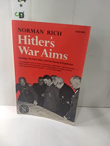 Imagen de archivo de Hitler's war aims a la venta por Lot O'Books