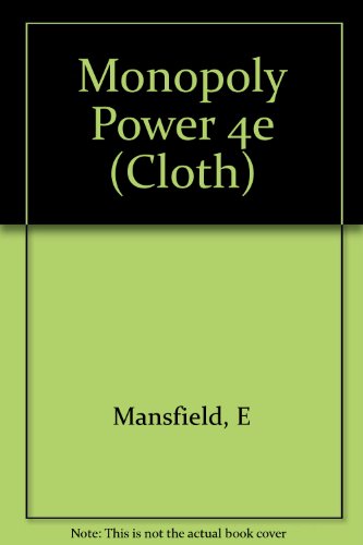 Stock image for Monopoly Power 4e (Cloth) (Problems of the modern economy) for sale by Ergodebooks