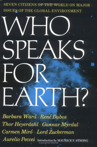 Imagen de archivo de Who Speaks for Earth? a la venta por Top Notch Books