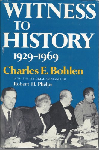 9780393074765: Witness to history, 1929-1969
