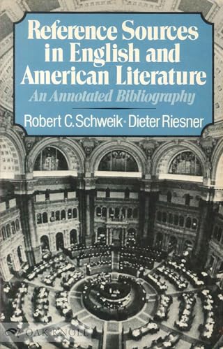 Imagen de archivo de Reference Sources in English and American Literature a la venta por Books Do Furnish A Room