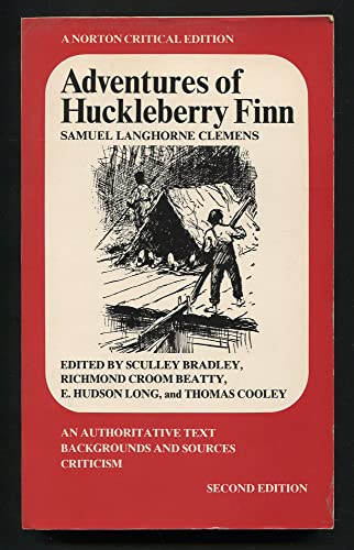 Beispielbild fr Adventures of Huckleberry Finn: An Authoritative Text, Backgrounds and Sources, Criticism zum Verkauf von SecondSale