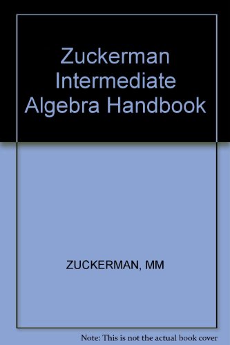 Beispielbild für Zuckerman Intermediate Algebra Handbook zum Verkauf von Discover Books