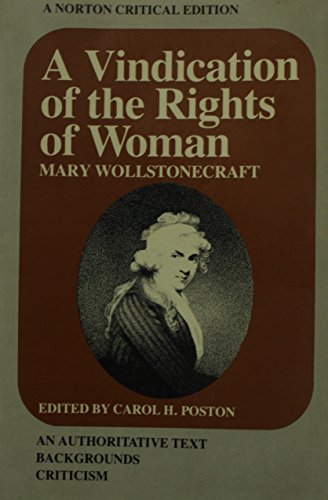 Beispielbild fr A vindication of the rights of Woman zum Verkauf von Wonder Book