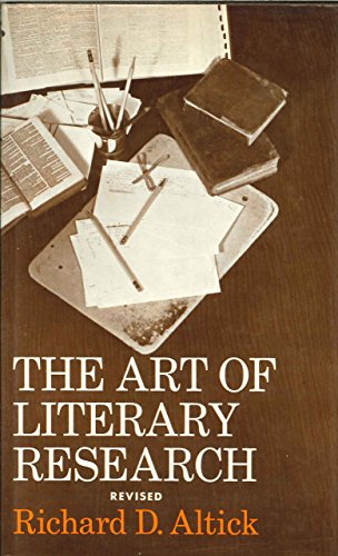 Imagen de archivo de The Art of Literary Research a la venta por Anybook.com