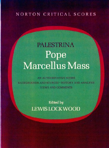 Pope Marcellus Mass Edited By Lewis Lockwood