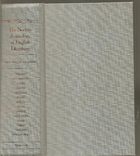9780393092998: Norton Anthology of English Literature Edition: Third