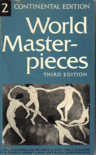 Beispielbild fr The Continental Edition of World Masterpieces: Vol. 2 - Continental Literature Since the Renaissance zum Verkauf von HPB-Red