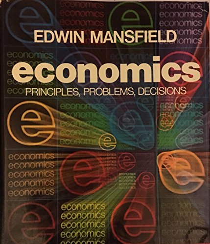 Beispielbild fr Economics : Principles, Problems, Decisions zum Verkauf von Better World Books